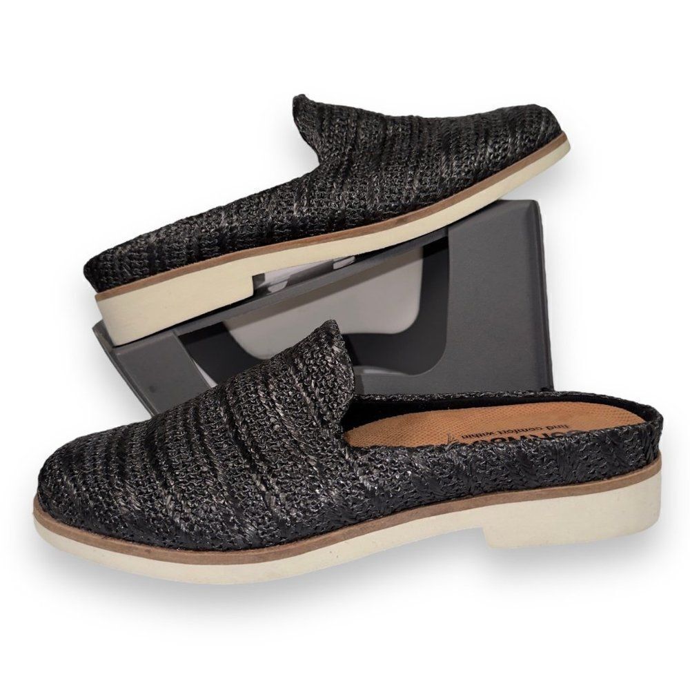 Softwalk Wolcott Rafia Slip-on Mules Black‎ S2112-051 Women's 9.5N